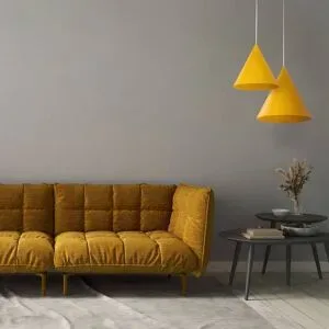 Hängelampe Cono TK Lighting, dimmbar, gelb / orange, für Wohn- / Esszimmer, Metall, Modern, Pendelleuchte