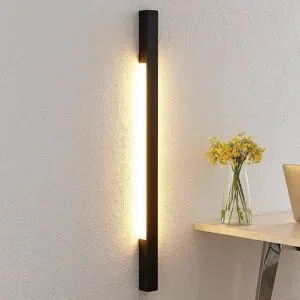 Wandlampe Ivano Arcchio, schwarz, für Flurbereich, Aluminium, Modern, LED Wandleuchte, Wandlampe Innen