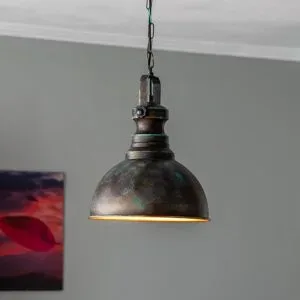 Hängelampe Saglam 3710 Opviq, dimmbar, bronze / altmessing, für Wohn- / Esszimmer, Metall, Vintage, Pendelleuchte