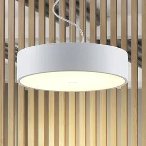 Hängelampe Noabelle Arcchio, dimmbar, weiß / opal, für Küche, Metall, Modern