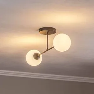 Deckenlampe Glassy Euluna, dimmbar, schwarz, für Wohn- / Esszimmer, Glas, Modern, Deckenlampe