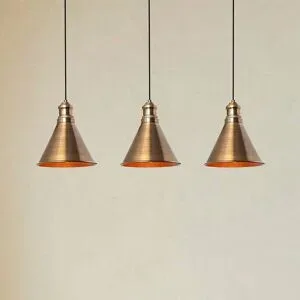 Hängelampe Sivani MR-314 Opviq, dimmbar, bronze / altmessing, für Wohn- / Esszimmer, Metall, Pendelleuchte