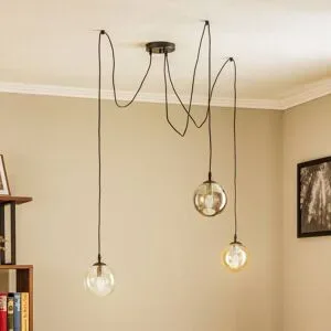 Glas Hängelampe Glassy EMIBIG LIGHTING, dimmbar, schwarz, für Wohn- / Esszimmer, Glas, Modern, Pendelleuchte