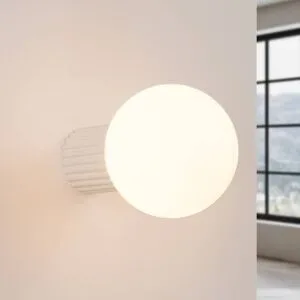 Wandlampe ORBI SOLLUX LIGHTING, dimmbar, creme / amber, für Badezimmer, Aluminium, Wandleuchte, Wandlampe Innen