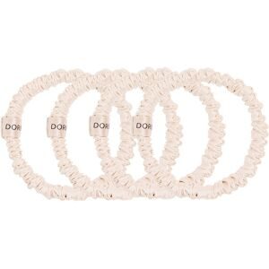 Dore & Rose Silk Scrunchie Set 4 Stück 1 cm Champagne
