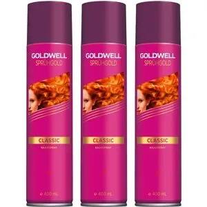 Goldwell Sprühgold Classic Haarspray 3er Set Medi 3 x 400 ml