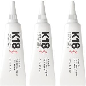 K18 Biomimetic Hairscience Leave-In Molecular Repair Hair Mask Set 3 x 5 ml