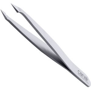 Canal Haarpinzette, schräg/spitz, satin, rostfrei, 9 cm
