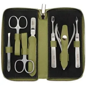 Nippes Maniküre Set Verde Eukalyptus Leder 7-teilig