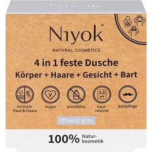 Niyok 4 in 1 feste Dusche - Athletic grey 80 g