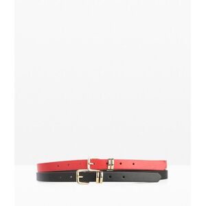 bonprix Gürtel (2er Pack) mit glänzender Schließerot 90Damen