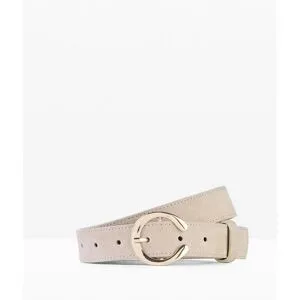 bonprix Ledergürtel mit rundem Verschlussbeige 120Damen