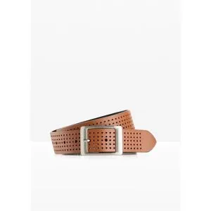 bonprix Ledergürtel mit Lochmusterbraun 120false