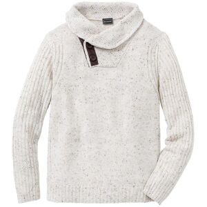 bonprix Strickpullover mit Schalkragen und Knopfverschluss, Langarm
