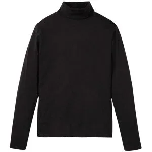 bonprix Rollkragen-Langarmshirt aus reiner Bio-Baumwolleschwarz 48Herren