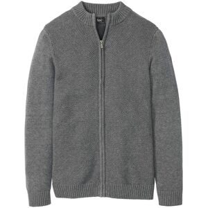 bonprix Feinstrickjacke aus reiner Baumwollegrau 68Herren