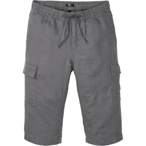 bonprix Cargobermudas aus Leinen, Regular Fit, mit sechs Taschen, eleganter Stil