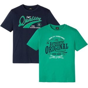 bonprix T-Shirt aus reiner Bio-Baumwolle (2er Pack)grün 72Herren