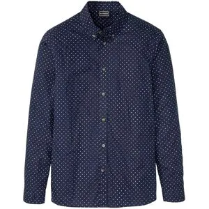 bonprix Langarmhemd aus Baumwolle in Slim Fitblau 45Herren