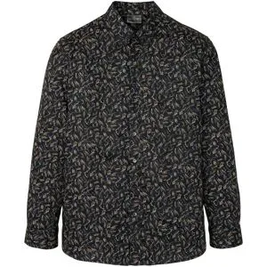 bonprix Langarmhemd aus Bio-Baumwolle in Regular Fitschwarz 39Herren