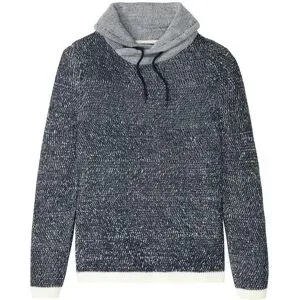 bonprix Strickpullover aus Polyacryl, mit Schalkragen und Kordelzug, melierte Optik