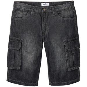 bonprix Bermudas aus Baumwolle und Elasthan, Relaxed Fit, Cargo-Jeans-Design
