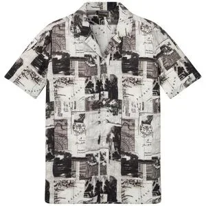 bonprix Kurzarmhemd aus Viskose in Regular Fitweiß 49Herren