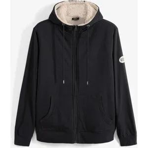 bonprix Thermo-Sweatjacke mit flauschigem Teddyfleeceschwarz 56Herren