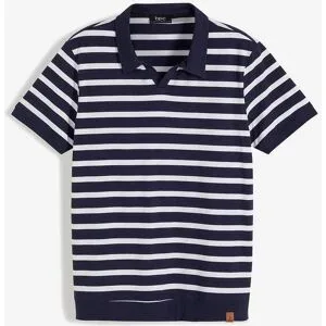 bonprix Poloshirt mit Bio-Baumwolleblau 68Herren