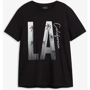 bonprix T-Shirt aus  reiner Bio-Baumwolle, Slim Fitschwarz 64Herren