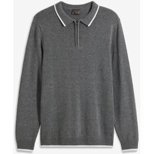 bonprix Polo Pullover mit recycelter Baumwollegrau 52Herren
