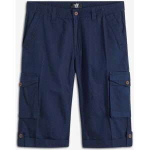 bonprix Regular Fit Cargo-Long-Bermuda aus luftigem Leinen-Mixblau 52Herren