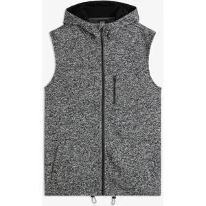 bonprix Strickfleece-Weste mit Kapuzeschwarz 68Herren