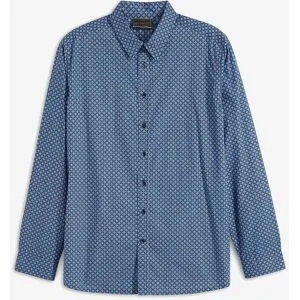 bonprix Langarmhemd aus Baumwolle in Regular Fitblau 39Herren