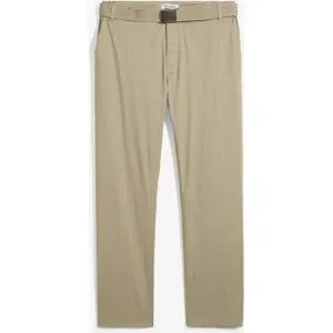 bonprix Regular Fit Chinohose mit Dehnbund und Gürtel, Straightgrün 60Herren