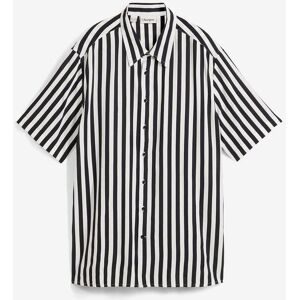 bonprix Kurzarmhemd aus Viskose in Regular Fitschwarz 41Herren