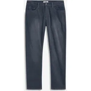bonprix Regular-Fit Cordhose in gewaschener Optik, Straightblau 48Herren