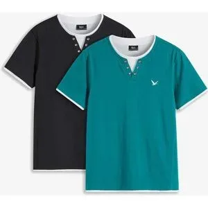 bonprix 2-in-1-Shirt (2er Pack)petrol 56Herren