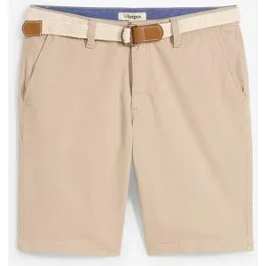 bonprix Stretch-Bermuda mit Gürtel in Regular Fitbeige 64Herren