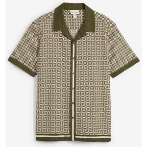 bonprix Kurzarmhemd aus Leinen-Mix in Regular Fitbeige 47Herren