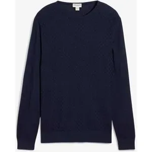 bonprix Feinstrickpullover mit edler Merinowolleblau 64Herren