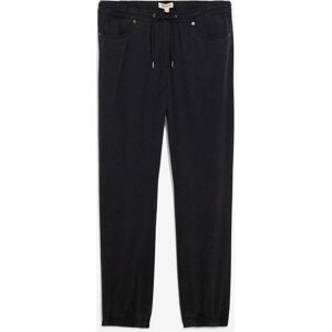 bonprix Relaxed Fit Schlupfhose aus reinem Baumwoll-Twill, Taperedschwarz 54Herren