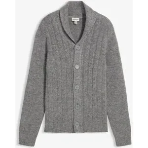 bonprix Strickjacke mit Rippenmustergrau 52Herren