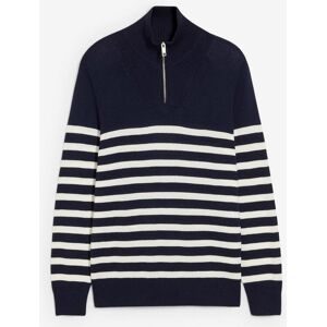 bonprix Troyer-Pullover aus weichem Baumwollmixblau 68Herren