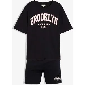 bonprix T-Shirt und Shorts (2-tlg.Set)schwarz 48Herren