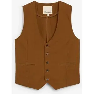 bonprix Weste aus Baumwollcanvasbraun 62Herren