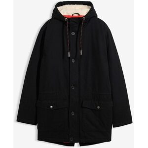 bonprix Winter-Parka mit Teddy-Kapuzeschwarz 64Herren
