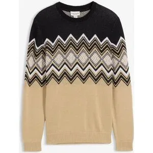 bonprix Norweger-Pullover aus weichem Baumwollmixbraun 52Herren