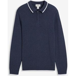 bonprix Polo Pullover mit recycelter Baumwolleblau 48Herren