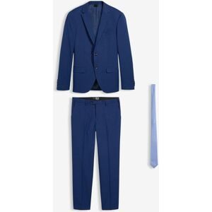 bonprix Anzug mit Krawatte in Slim Fit (3-tlg.Set)blau 54Herren